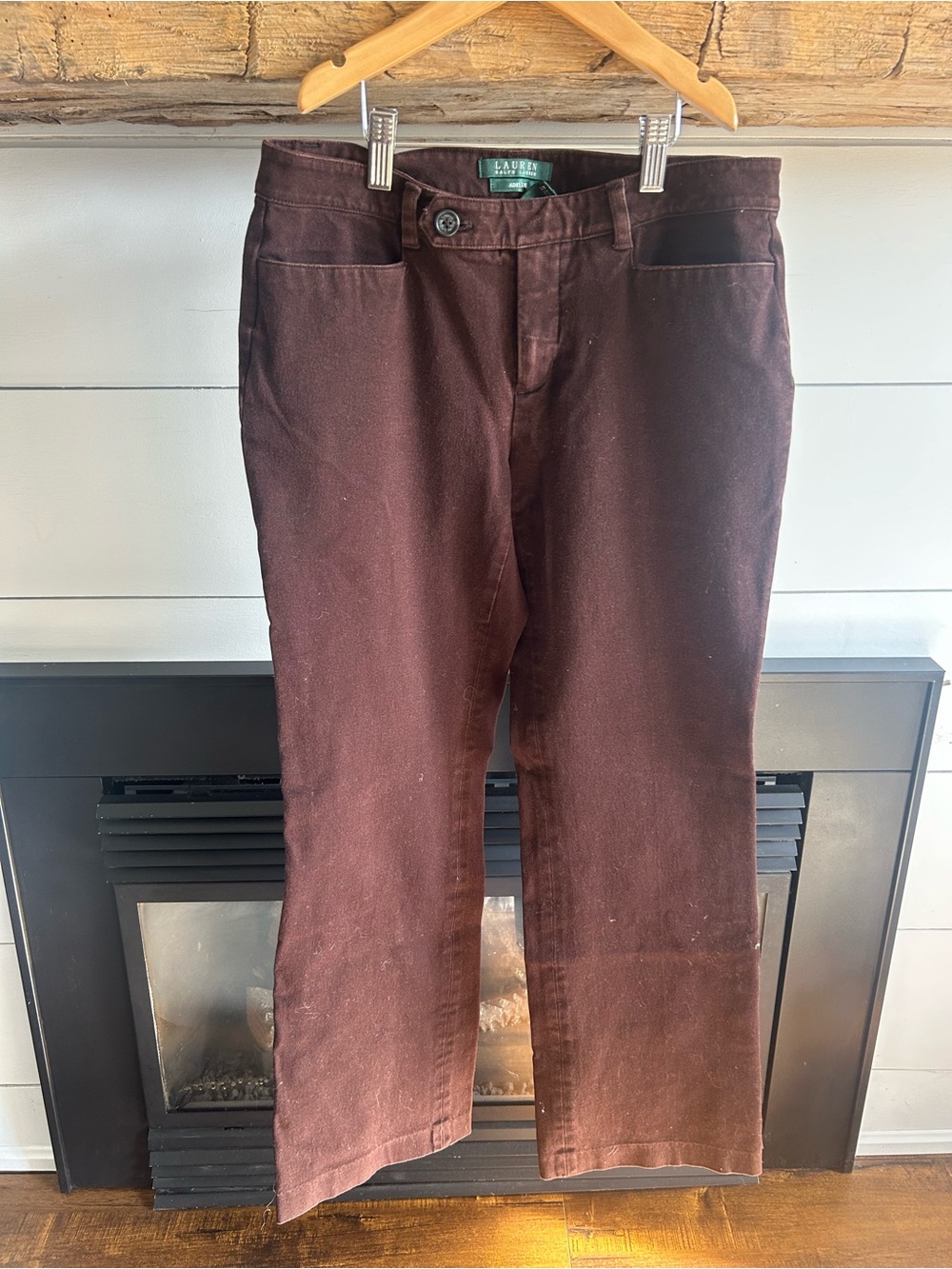 Lauren Ralph Lauren Brown Straight-Leg Jeans